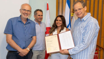 Hala is receiving her diploma in Bio-Med Sciences 2024 | Dr. Shai Sabbah Lab | Brain research